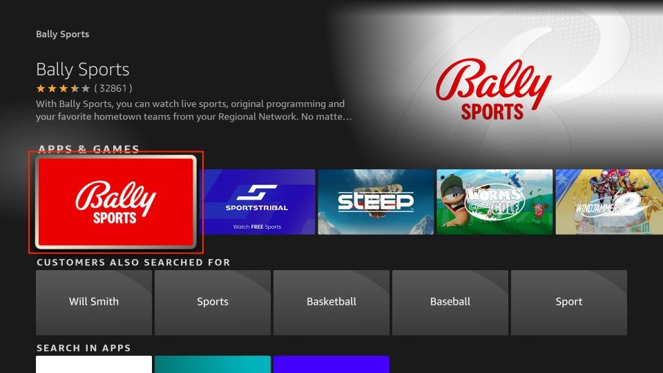 bally sports app firestick