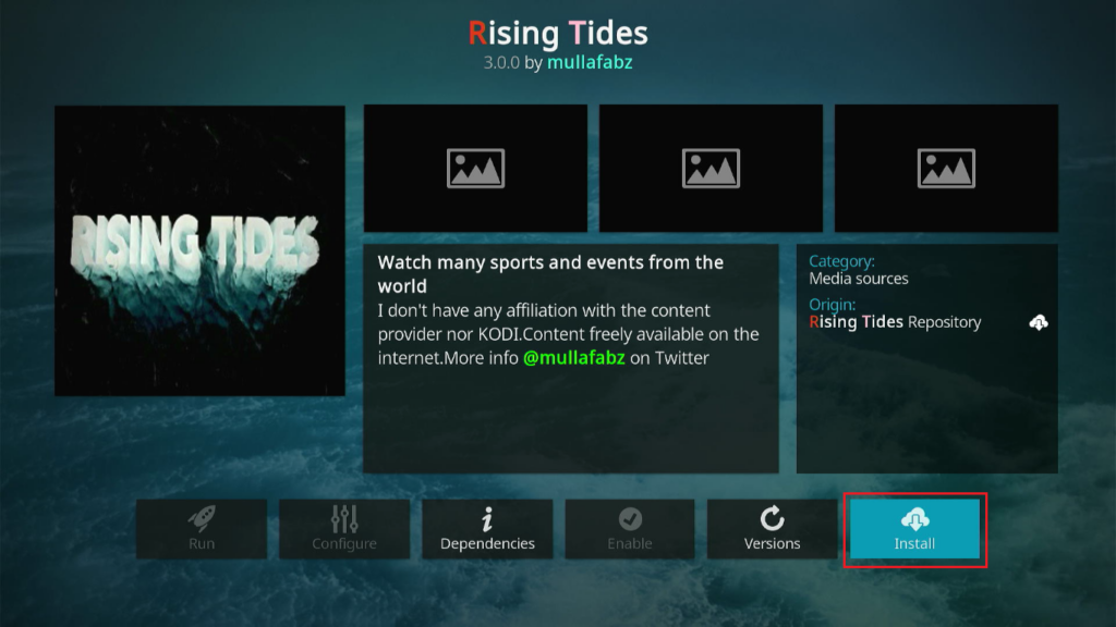 how to install-rising-tides kodi addon