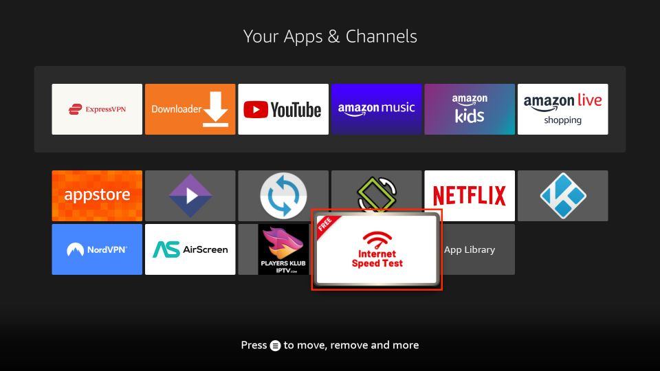 fire tv speed test app