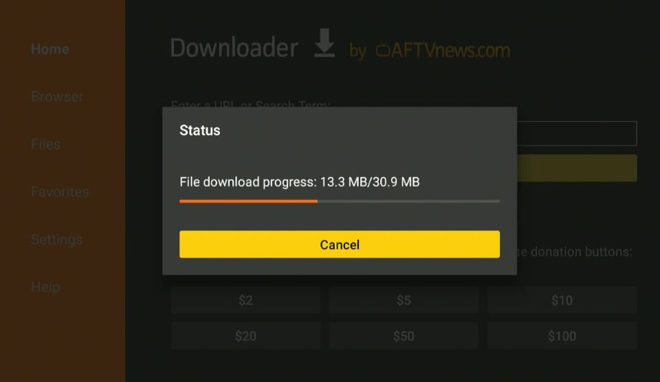 cinema apk downloading