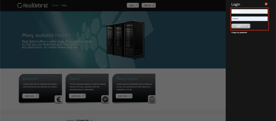 real debrid login credentials