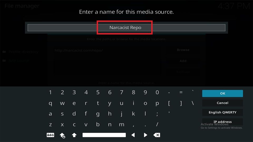 enter media source name