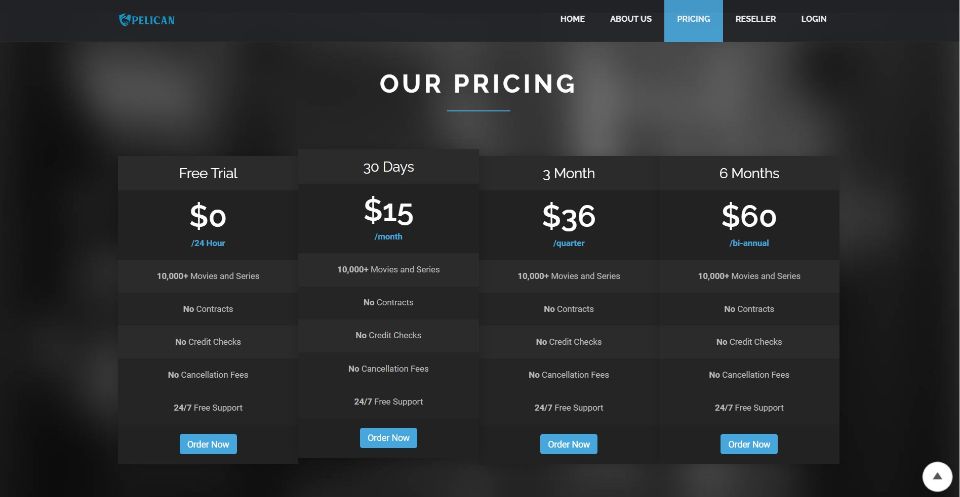 Pelican Hosting IPTV Plans and Pricing