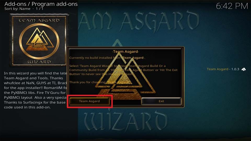 Select Team Asgard