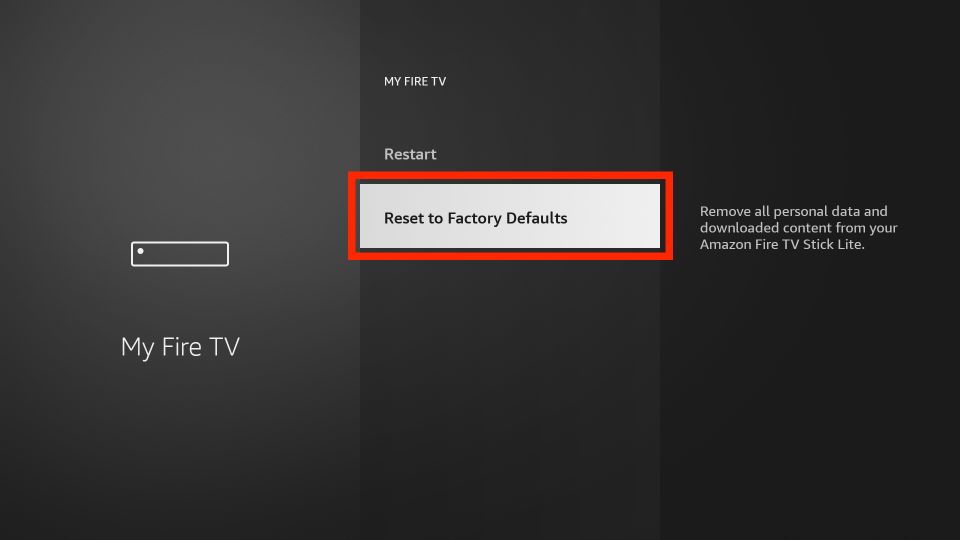 Reset to Factory Defaults