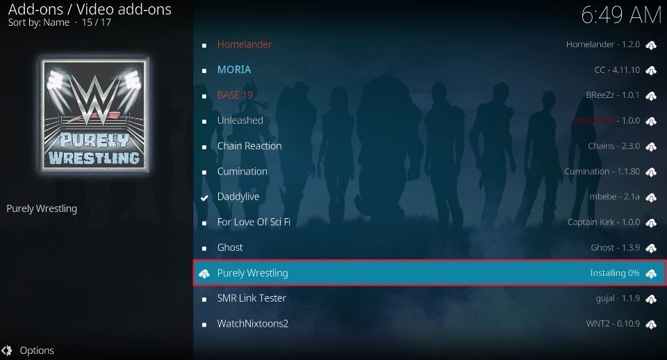installing purely wrestling