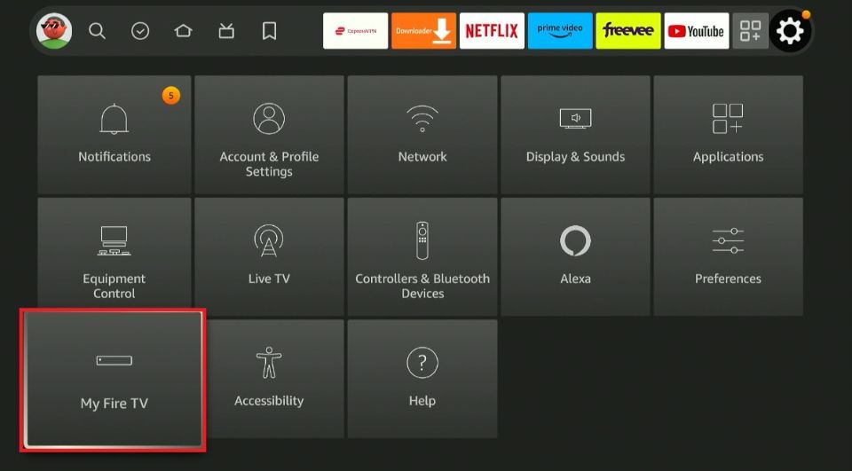 Select My Fire TV