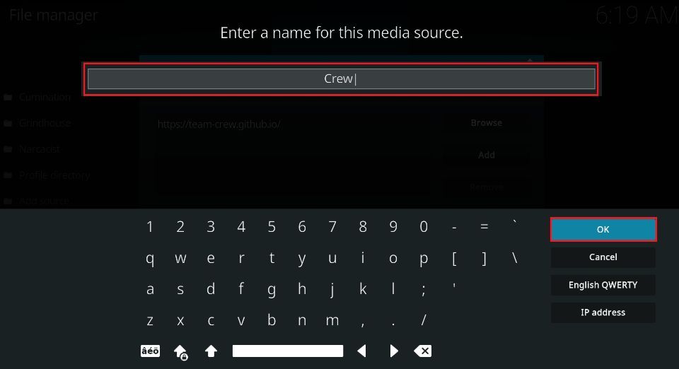 enter media source name