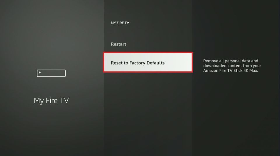 factory reset firestick