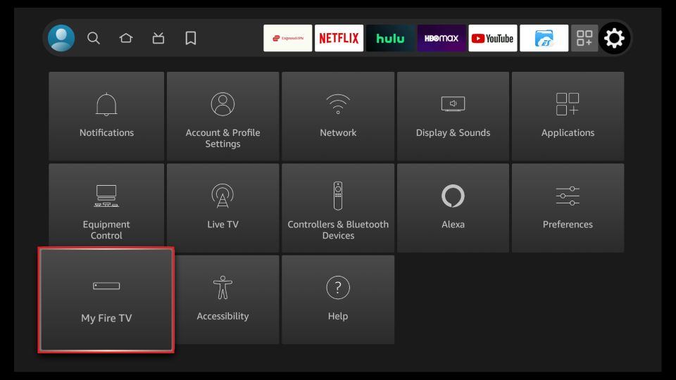 select my fire tv