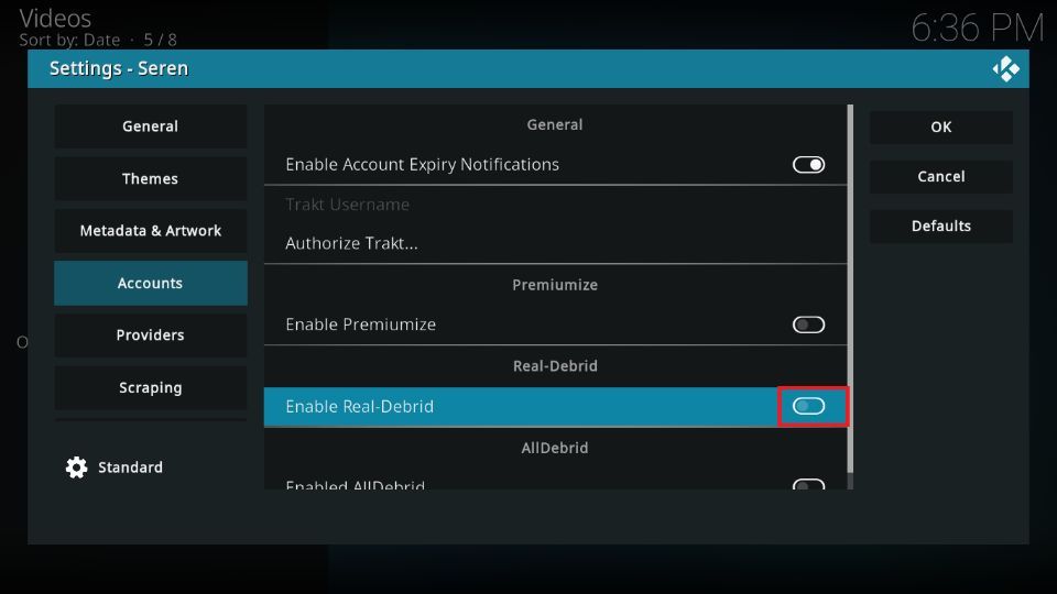 enable real debrid