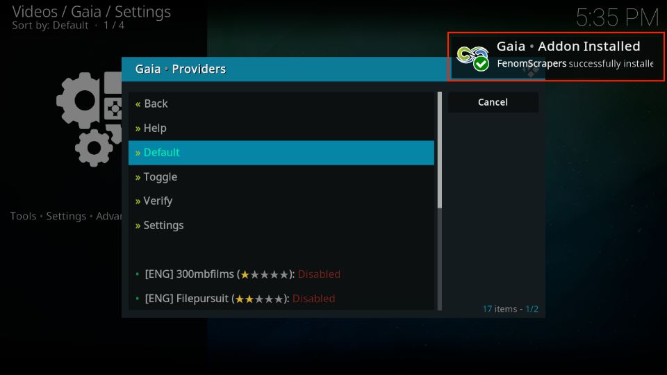 addon gaia kodi