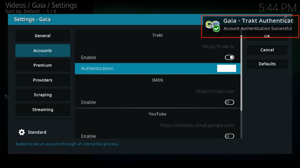 how to install gaia kodi addon