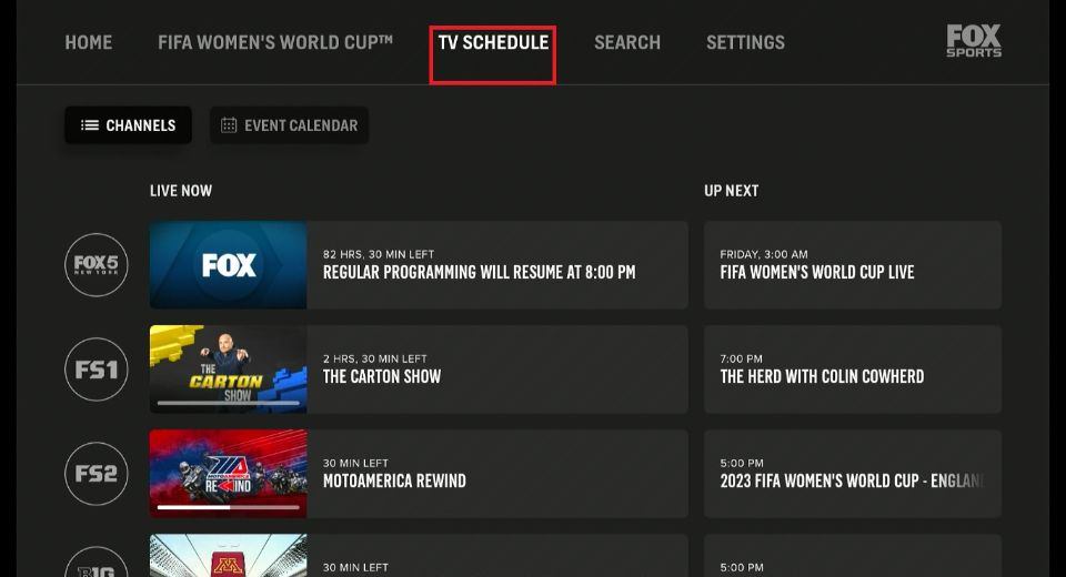 TV Schedule
