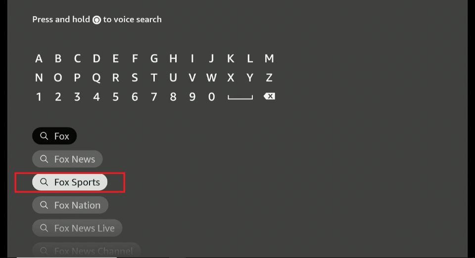 fox sports on firestick