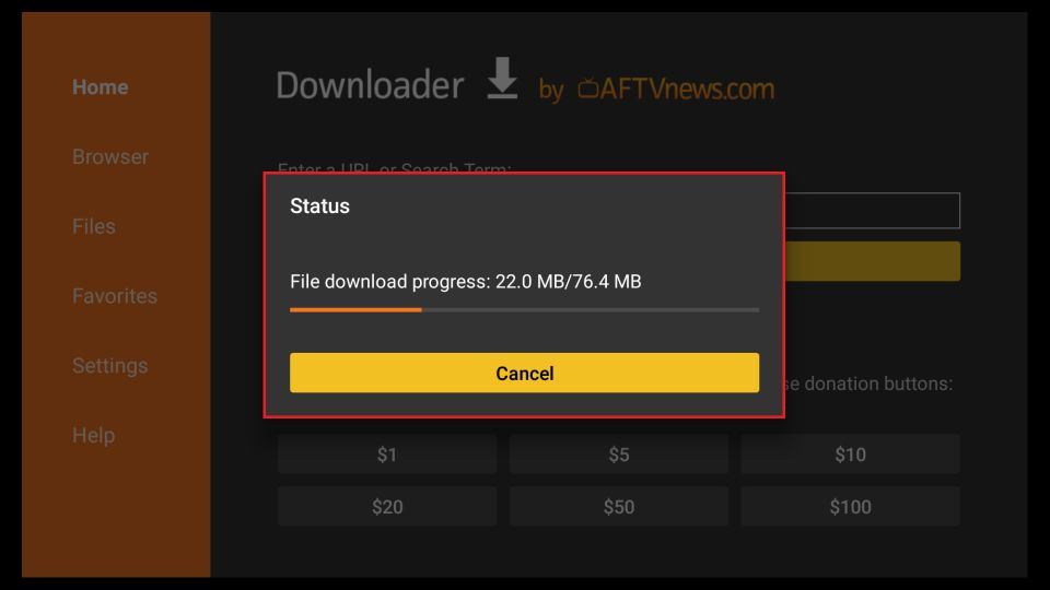 downloading kodi files