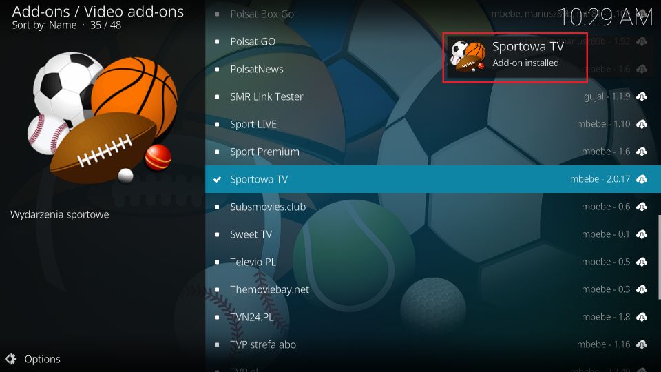 sportowa kodi addon__