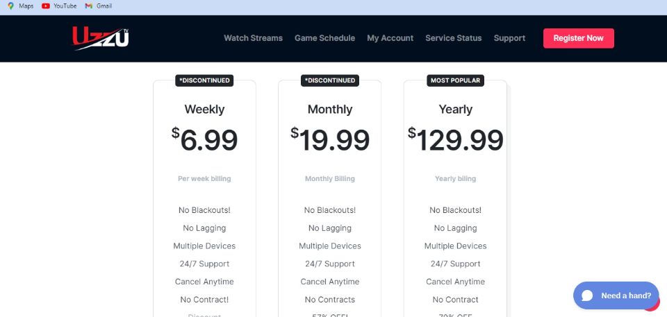 Uzzu IPTV Plans and Pricing