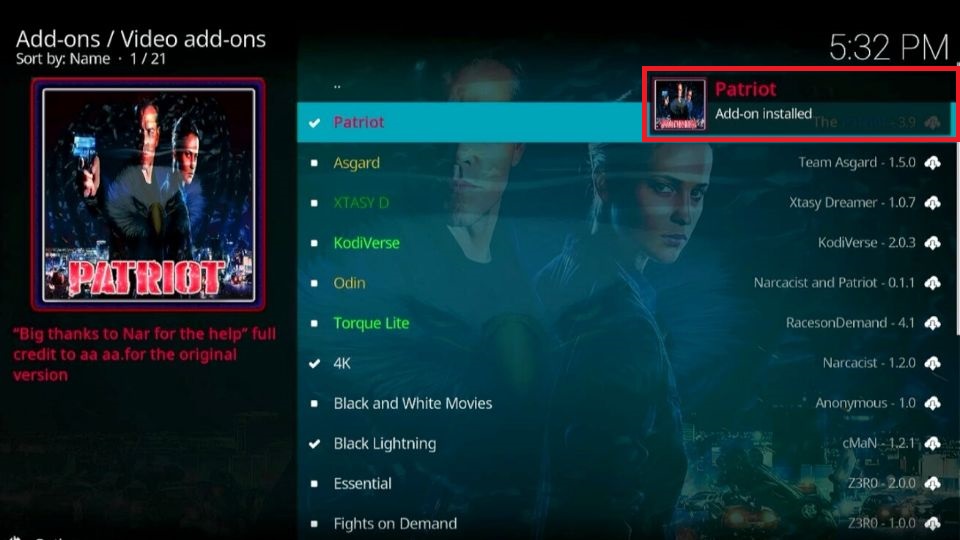 kodi-patriot-installation-notification