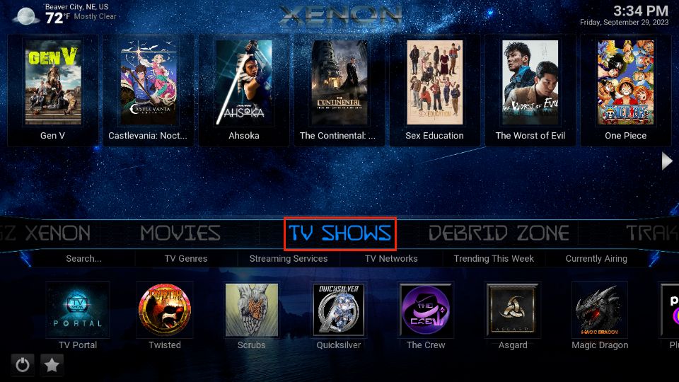 select-tv-shows-menu