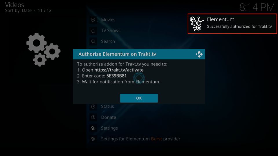 how to install elementum kodi addon