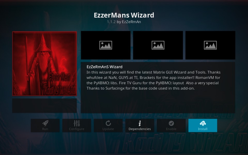 Install EzzerMans Wizard