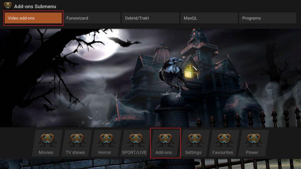 select addons - video addons