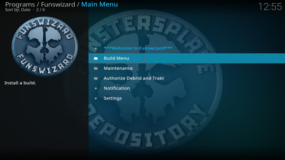 select build menu
