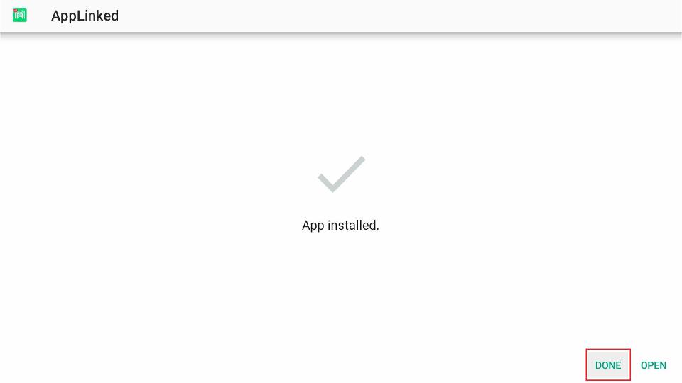 app linked installed select done
