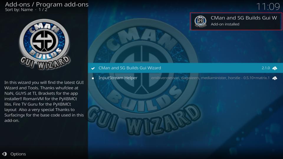 cman and sg wizard gui installed