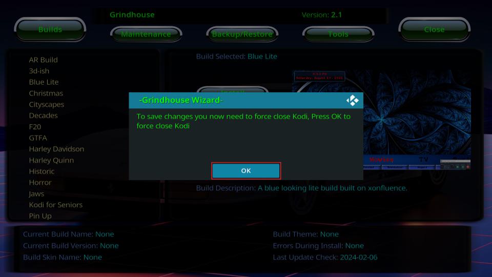 force close kodi grindhouse