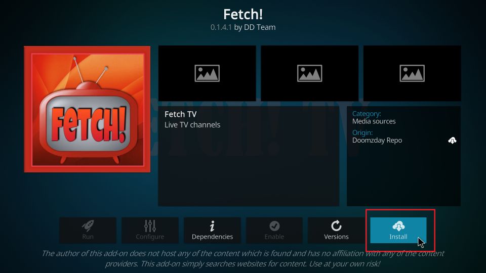 install fetch addon