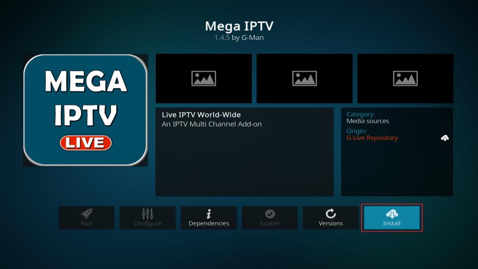 install mega iptv