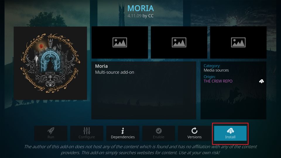 install moria