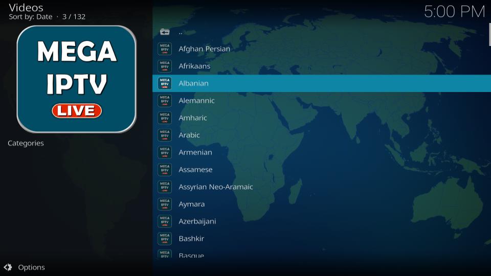 iptv channels by language sub categories