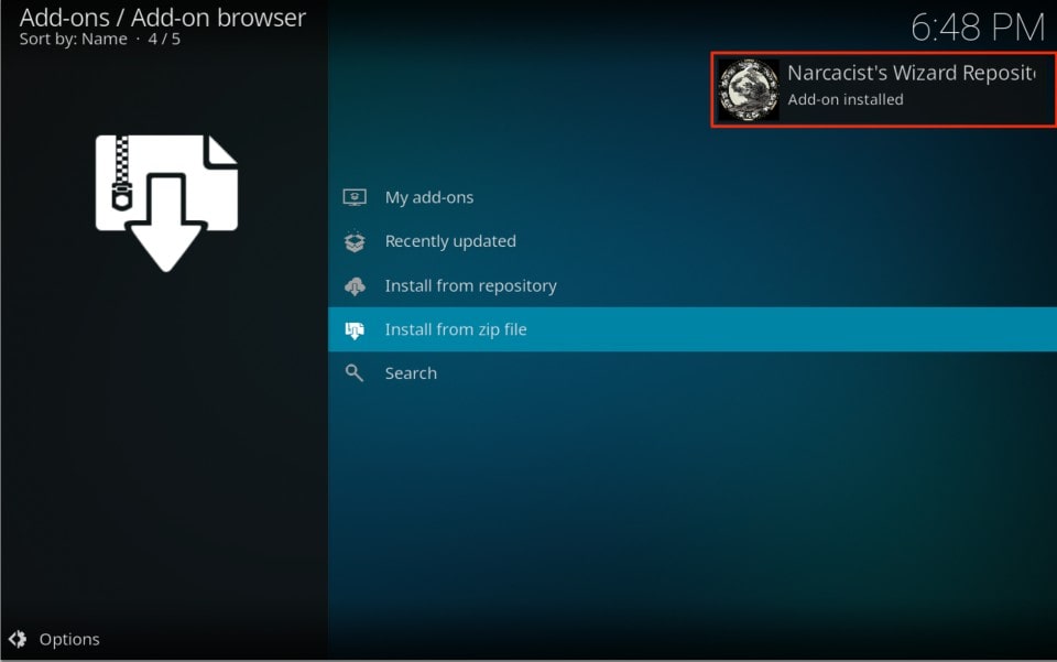 narcacist-repository-addon-installed