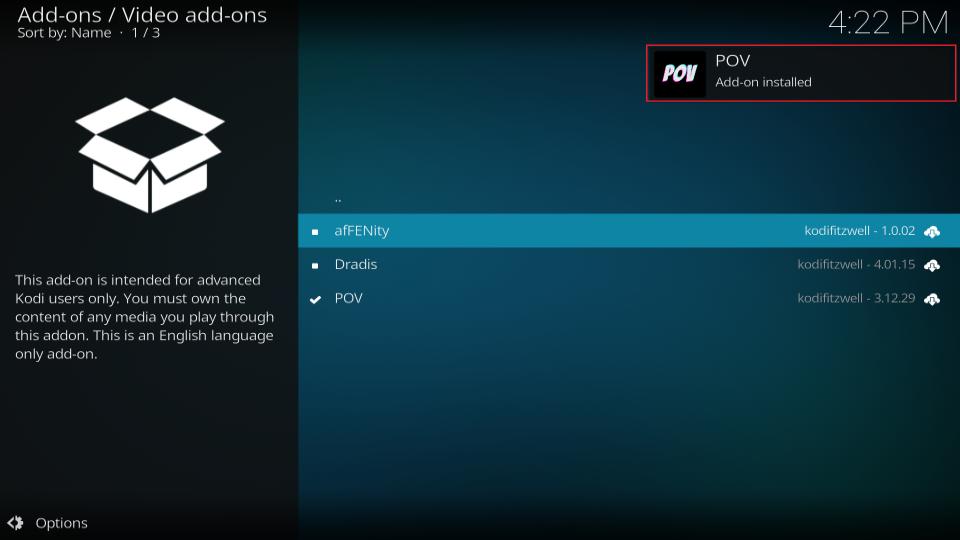 pov-addon-installed
