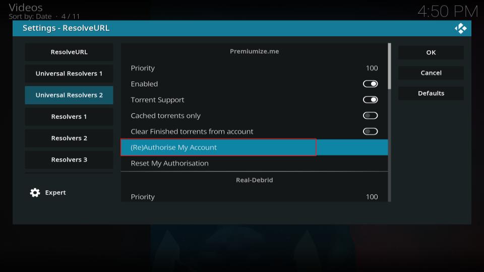 reauth my account