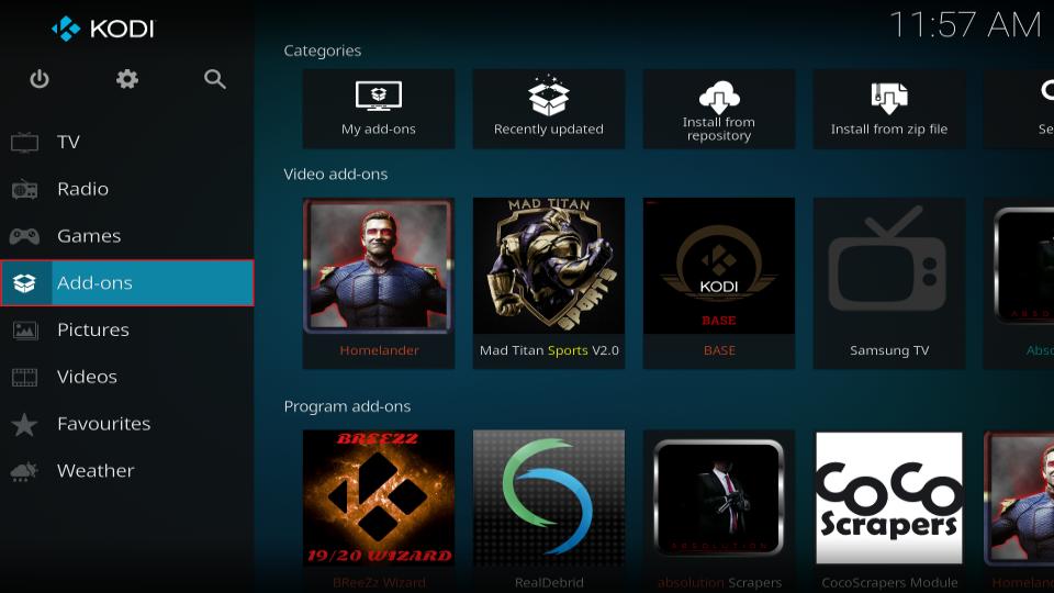 select addons