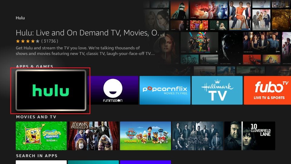 select hulu tile