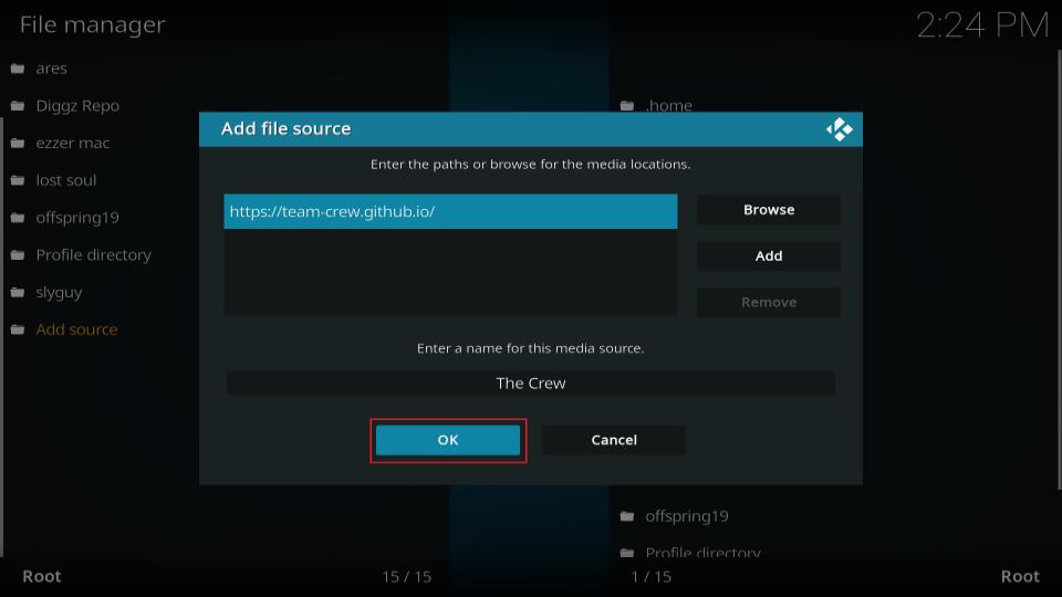 select ok