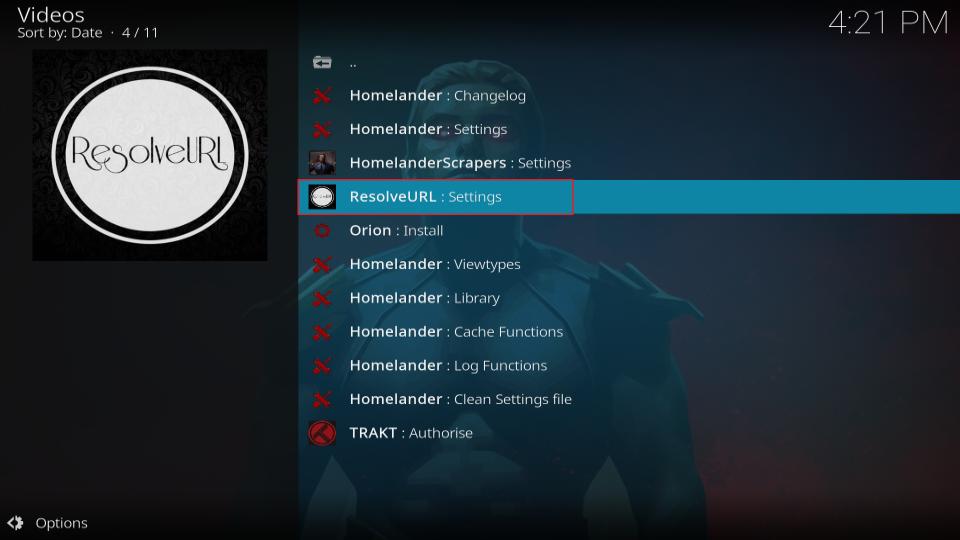select resolve url