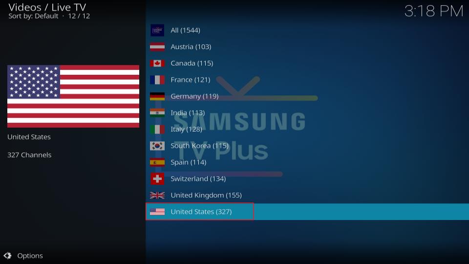 select united states