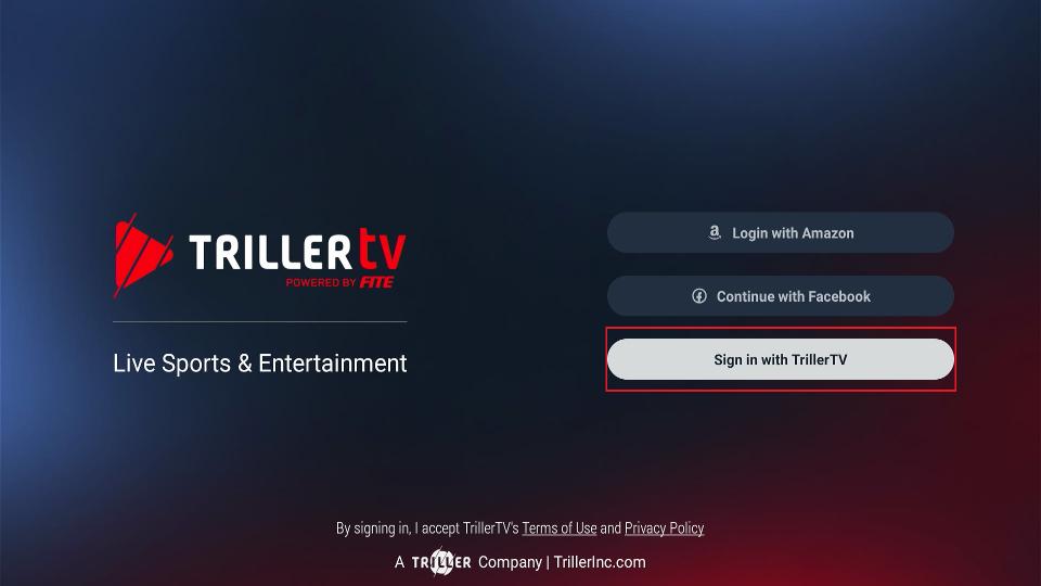 sign in with triller tv