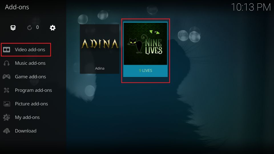 video addons 9 lives