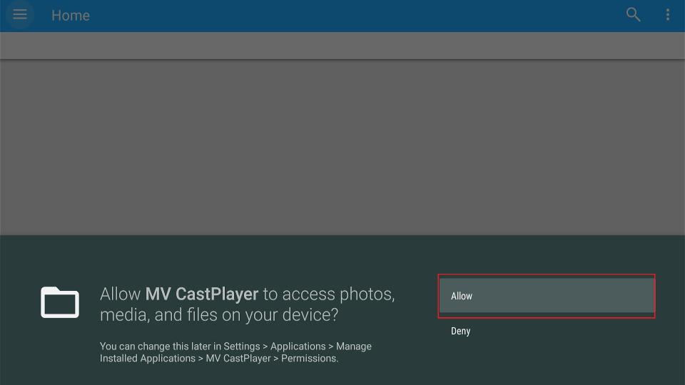 allow mvcast player