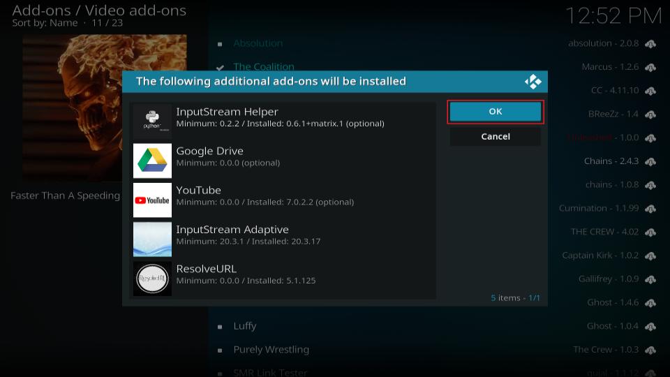 install additional addons