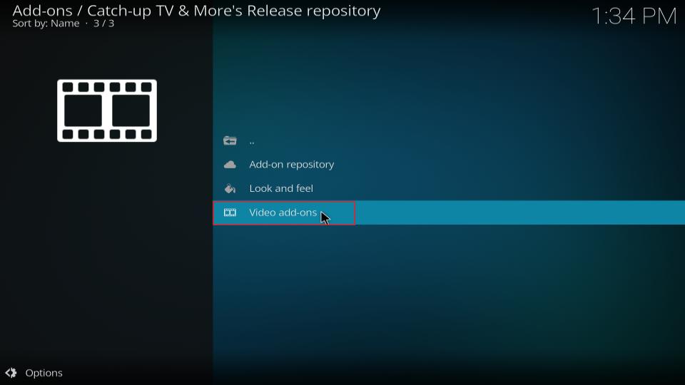 select video addons catchup