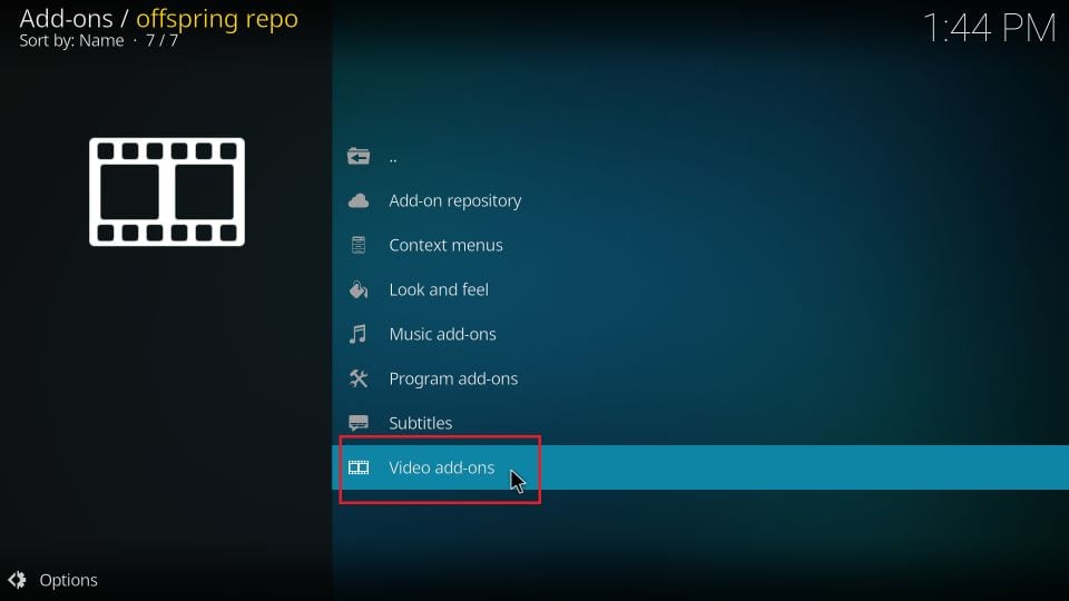 select video addons